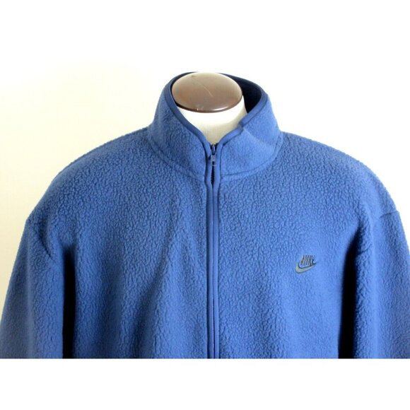 Nike Men's Club Fleece Winterized Full Zip Jacket Midnight Navy Blue Black NWT - Picture 4 of 4